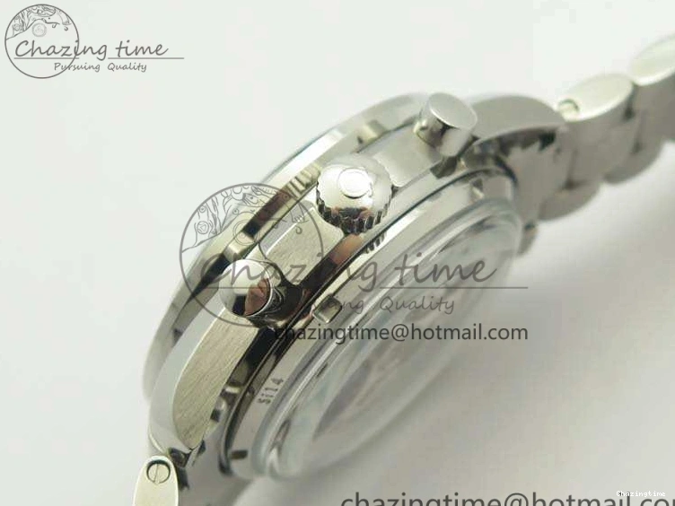 0306 TechFriendly SpeedMaster MoonWatch SS OMF 1:1 Best Edition Black Red Dial On SS Bracelet A9300 V 8092